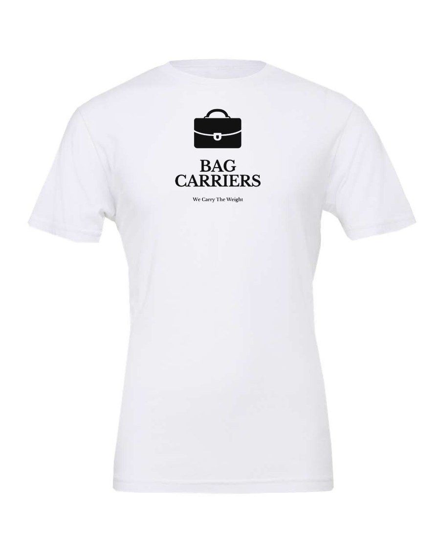 Bella + Canvas 3001 t-shirt in white with a printed logo mockup