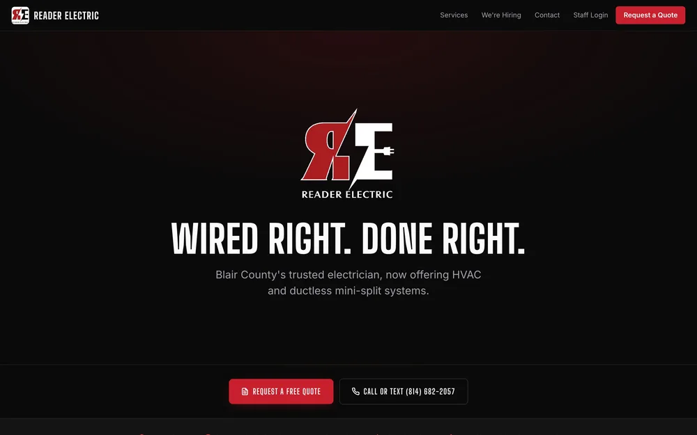 Reader Electric website