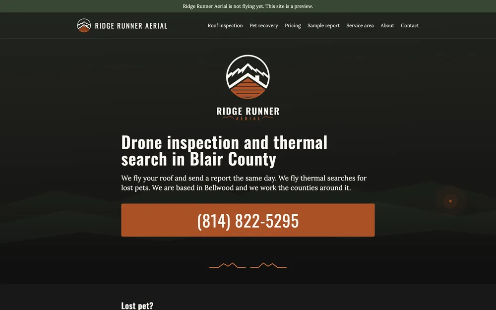 Ridge Runner Aerial website